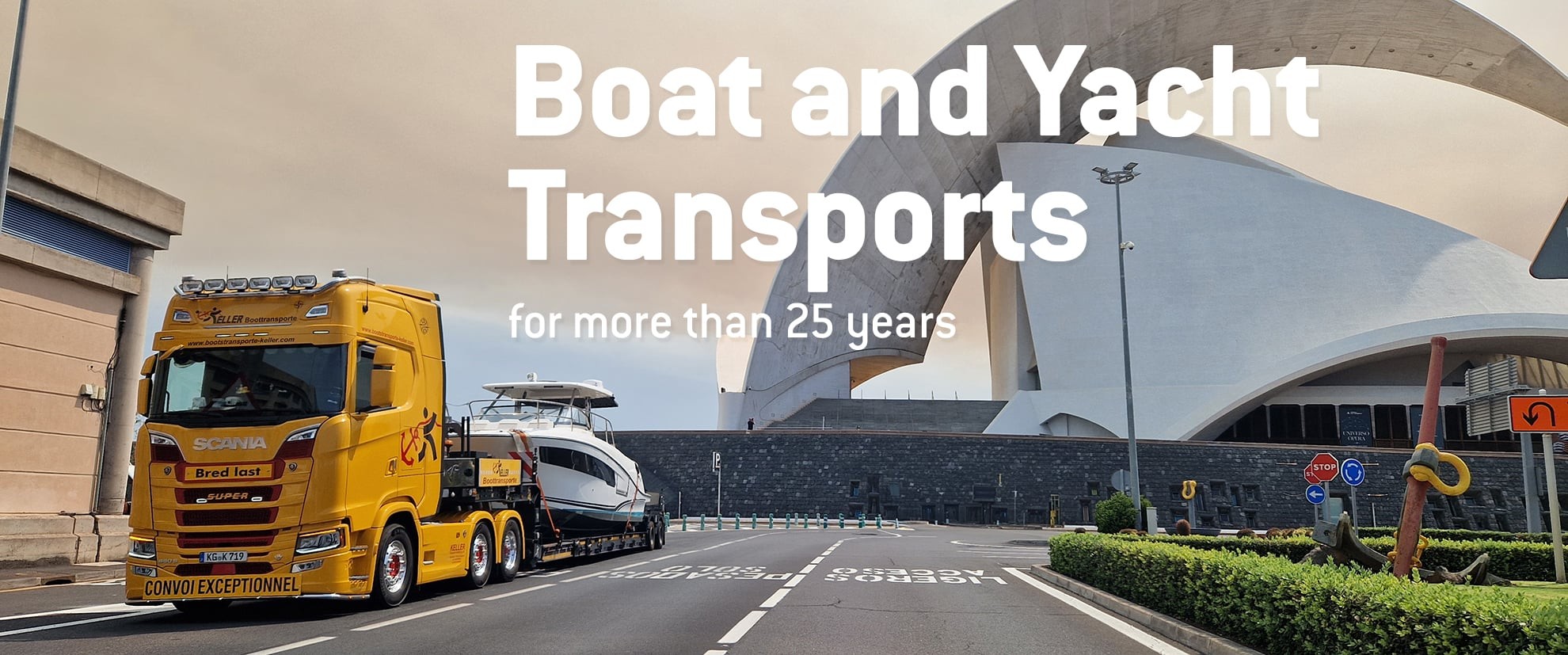 Boat and yacht transport on land and water